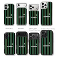 Striped football jersey with badge Chris Brown Phone Case Black Electroplated Silver For Iphone 11 To 17