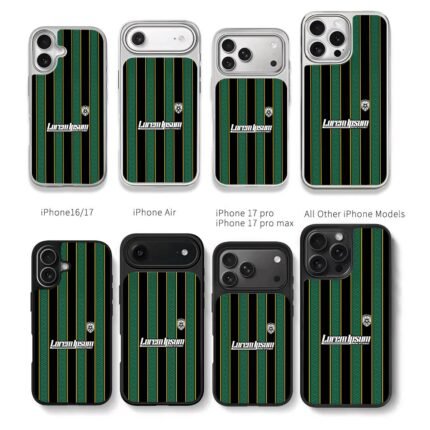 Striped football jersey with badge Chris Brown Phone Case Black Electroplated Silver For Iphone 11 To 17