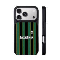Striped football jersey with badge iPhone 17 Pro Max Black Case