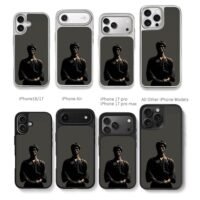 Stylized Bruce Lee martial portrait Chris Brown Phone Case Black Electroplated Silver For Iphone 11 To 17