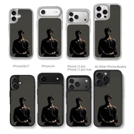 Stylized Bruce Lee martial portrait Chris Brown Phone Case Black Electroplated Silver For Iphone 11 To 17