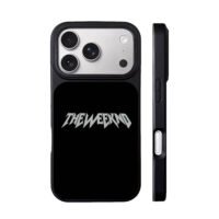 Stylized THE WEEKND text on black iPhone 17 Pro Max Black Case