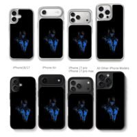 Sub Zero Mortal Kombat blue ninja Chris Brown Phone Case Black Electroplated Silver For Iphone 11 To 17