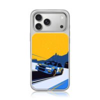 Subaru 555 rally race on night road iPhone 17 Pro Max Electroplated Silver Case1