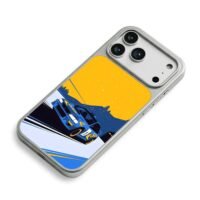 Subaru 555 rally race on night road iPhone 17 Pro Max Electroplated Silver Case2
