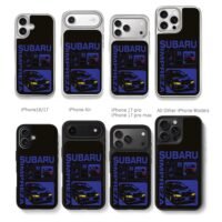 Subaru Impreza rally car graphic Chris Brown Phone Case Black Electroplated Silver For Iphone 11 To 17