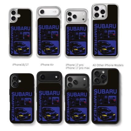 Subaru Impreza rally car graphic Chris Brown Phone Case Black Electroplated Silver For Iphone 11 To 17