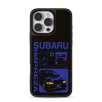 Subaru Impreza rally car graphic iPhone 16 Pro Max Black Case