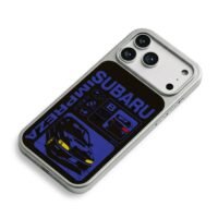 Subaru Impreza rally car graphic iPhone 17 Pro Max Electroplated Silver Case2
