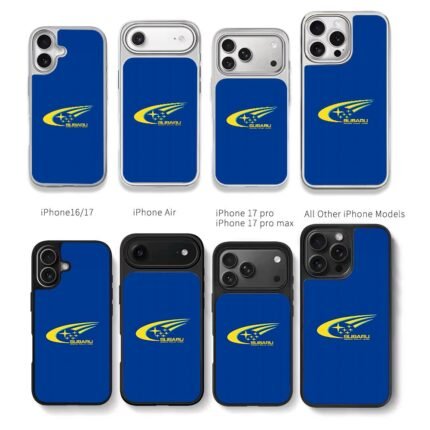 Subaru World Rally Team logo blue Chris Brown Phone Case Black Electroplated Silver For Iphone 11 To 17