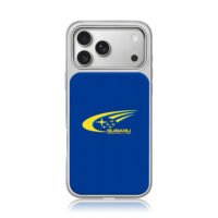 Subaru World Rally Team logo blue iPhone 17 Pro Max Electroplated Silver Case1