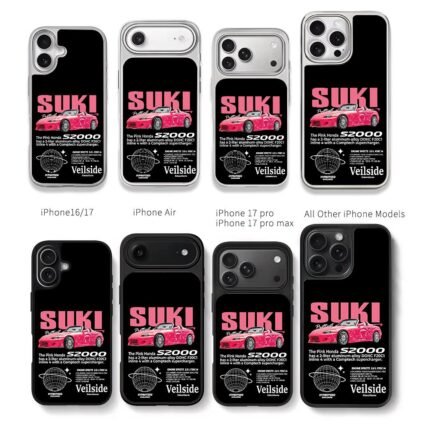 Suki Pink Honda S2000 Veilside Car Chris Brown Phone Case Black Electroplated Silver For Iphone 11 To 17
