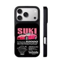 Suki Pink Honda S2000 Veilside Car iPhone 17 Pro Max Black Case