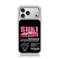 Suki Pink Honda S2000 Veilside Car iPhone 17 Pro Max Electroplated Silver Case1