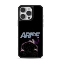 Sung Jin Woo Arise purple eye iPhone 16 Pro Max Black Case