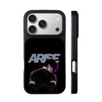 Sung Jin Woo Arise purple eye iPhone 17 Pro Max Black Case