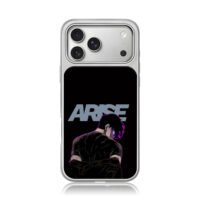 Sung Jin Woo Arise purple eye iPhone 17 Pro Max Electroplated Silver Case1