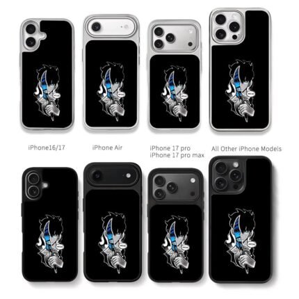 Sung Jinwoo Solo Leveling Arise art Chris Brown Phone Case Black Electroplated Silver For Iphone 11 To 17