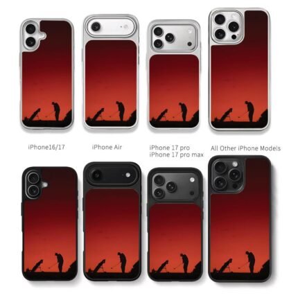 Sunset golfer silhouette golf bag Chris Brown Phone Case Black Electroplated Silver For Iphone 11 To 17