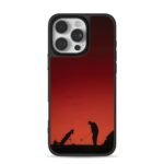 Sunset golfer silhouette golf bag iPhone 16 Pro Max Black Case