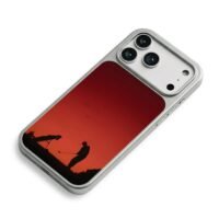 Sunset golfer silhouette golf bag iPhone 17 Pro Max Electroplated Silver Case2