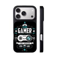 Super gamer retro game controller iPhone 17 Pro Max Black Case