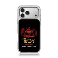 Super Hellboy retro pixel game art iPhone 17 Pro Max Electroplated Silver Case1