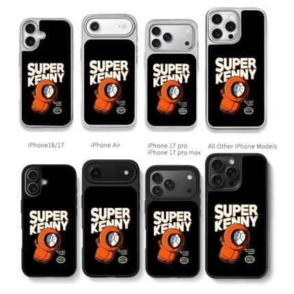 Super Kenny South Park cartoon Chris Brown Phone Case Black Electroplated Silver For Iphone 11 To 17