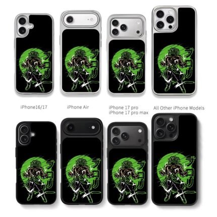 Super Saiyan Broly Dragon Ball Chris Brown Phone Case Black Electroplated Silver For Iphone 11 To 17