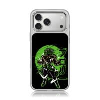 Super Saiyan Broly Dragon Ball iPhone 17 Pro Max Electroplated Silver Case1
