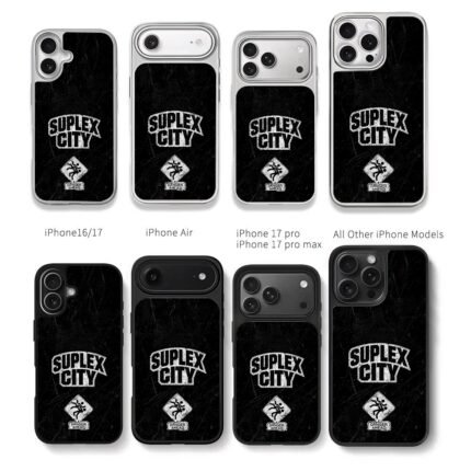 Suplex City wrestling danger sign Chris Brown Phone Case Black Electroplated Silver For Iphone 11 To 17