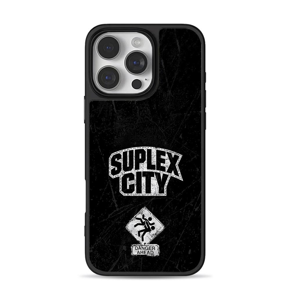 Suplex City wrestling danger sign iPhone 16 Pro Max Black Case Suplex City wrestling danger sign iPhone 16 Pro Max Black Case