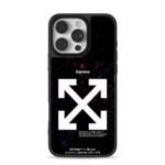 Supreme Off White star cross arrows iPhone 16 Pro Max Black Case