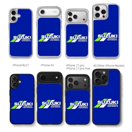 Suzuki Ecstar racing oil logo blue Chris Brown Phone Case Black Electroplated Silver For Iphone 11 To 17