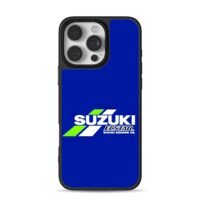Suzuki Ecstar racing oil logo blue iPhone 16 Pro Max Black Case