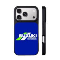 Suzuki Ecstar racing oil logo blue iPhone 17 Pro Max Black Case