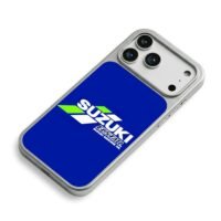 Suzuki Ecstar racing oil logo blue iPhone 17 Pro Max Electroplated Silver Case2