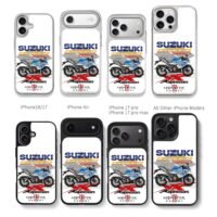 Suzuki Gixxer250 alpinestars Monster Chris Brown Phone Case Black Electroplated Silver For Iphone 11 To 17