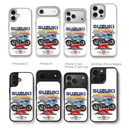 Suzuki Gixxer250 alpinestars Monster Chris Brown Phone Case Black Electroplated Silver For Iphone 11 To 17