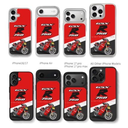 Suzuki GSX R750 limited racing bike Chris Brown Phone Case Black Electroplated Silver For Iphone 11 To 17