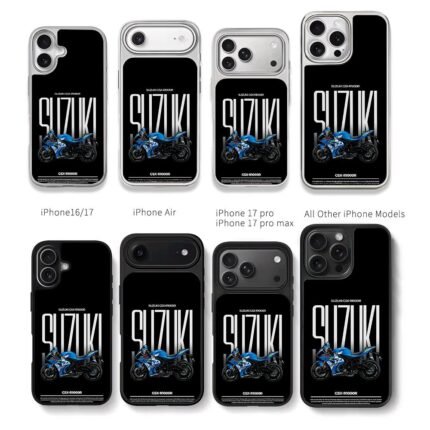 Suzuki GSX-R1000R sportbike Chris Brown Phone Case Black Electroplated Silver For Iphone 11 To 17