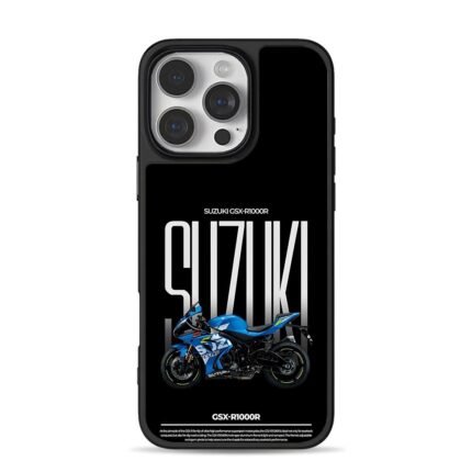 Suzuki GSX-R1000R sportbike iPhone 16 Pro Max Black Case