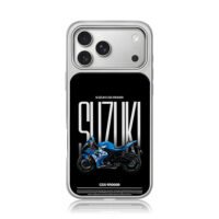Suzuki GSX-R1000R sportbike iPhone 17 Pro Max Electroplated Silver Case1