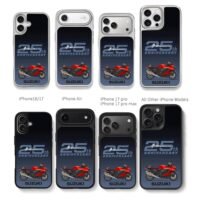 Suzuki Hayabusa 25th Anniv Red Bike Chris Brown Phone Case Black Electroplated Silver For Iphone 11 To 17