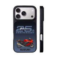 Suzuki Hayabusa 25th Anniv Red Bike iPhone 17 Pro Max Black Case
