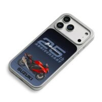 Suzuki Hayabusa 25th Anniv Red Bike iPhone 17 Pro Max Electroplated Silver Case2