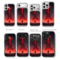 Swordsman red tower graveyard Chris Brown Phone Case Black Electroplated Silver For Iphone 11 To 17