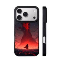Swordsman red tower graveyard iPhone 17 Pro Max Black Case