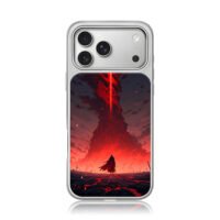 Swordsman red tower graveyard iPhone 17 Pro Max Electroplated Silver Case1