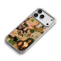 SZA Saturn collage with butterflies iPhone 17 Pro Max Electroplated Silver Case2